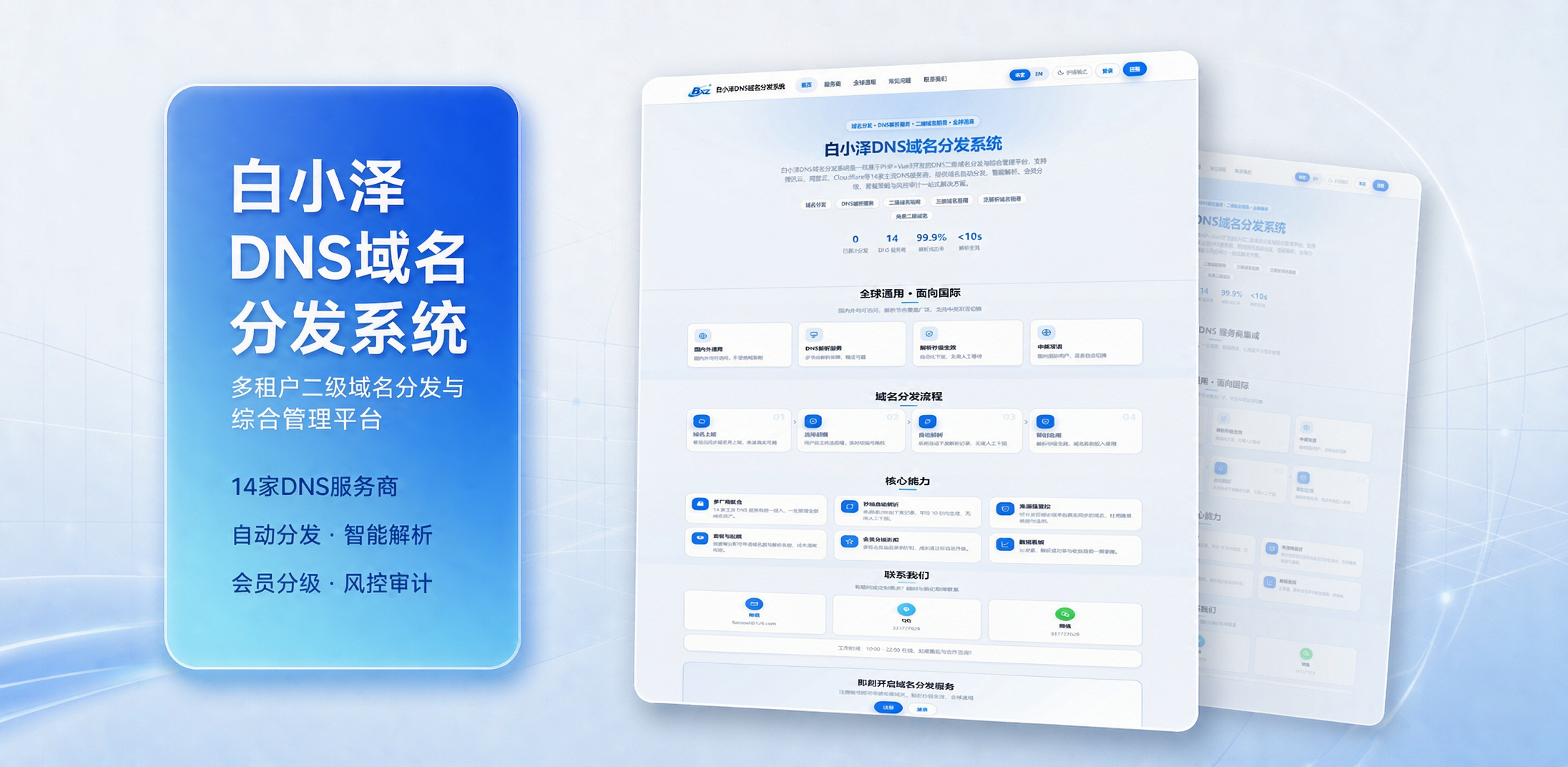 白小泽DNS域名分发系统 公测版 v1.0.0